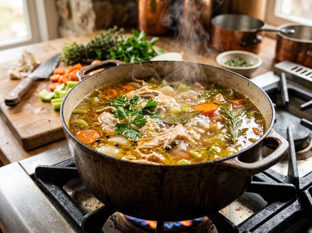 How to Make Rich Beef or Chicken Broth from Scratch