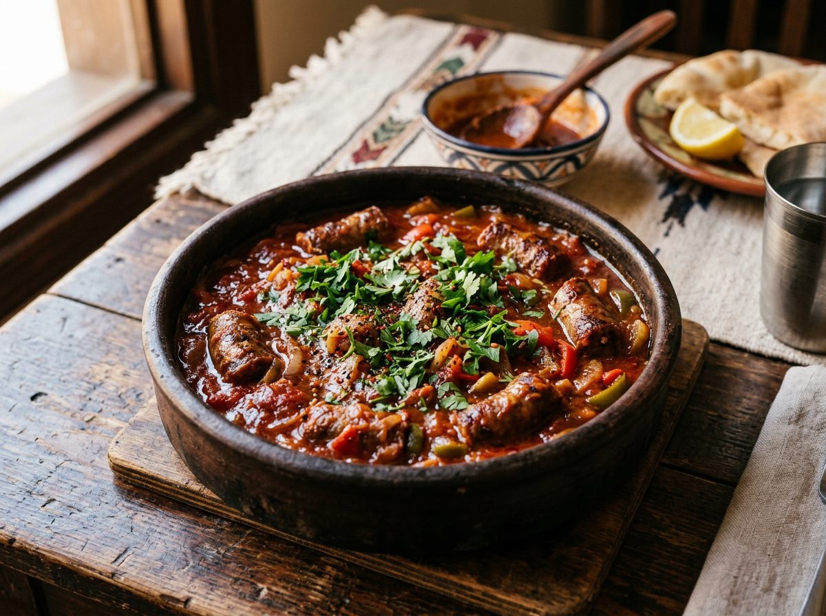سجق إسكندراني بالصلصة