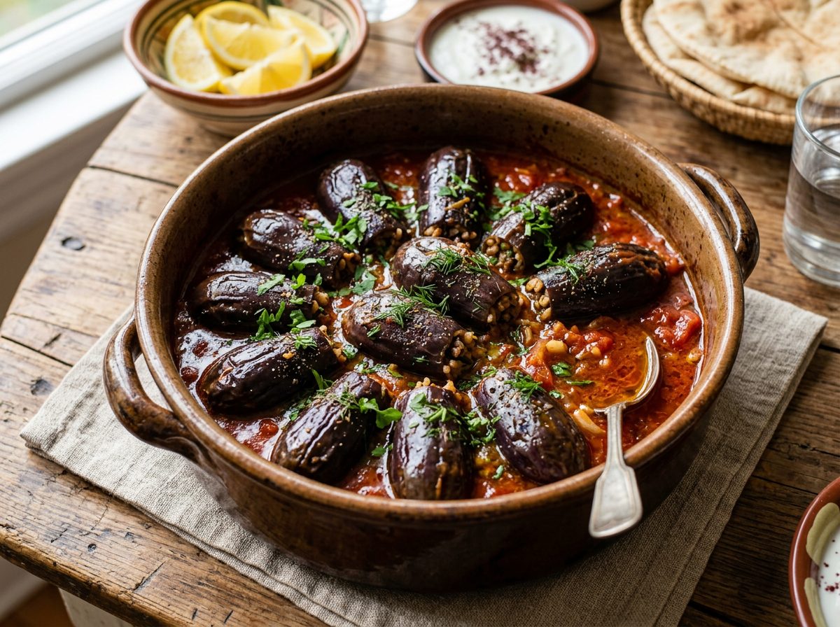 دولمة عراقية بالباذنجان الصغير