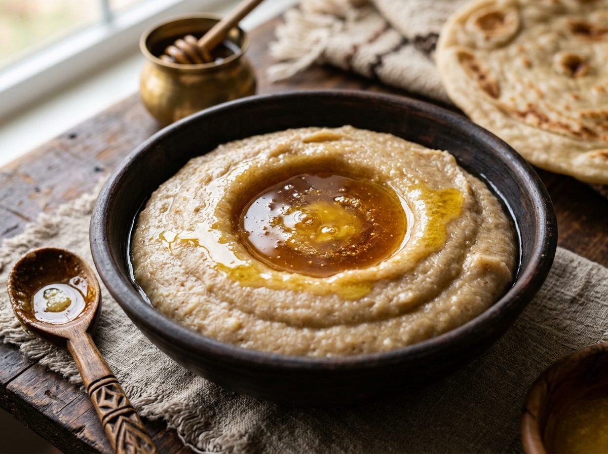 عصيد يمني بالعسل