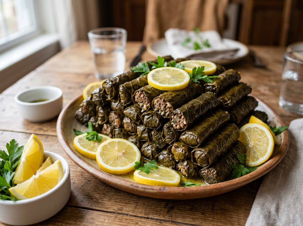 ورق عنب باللحمة الشامي