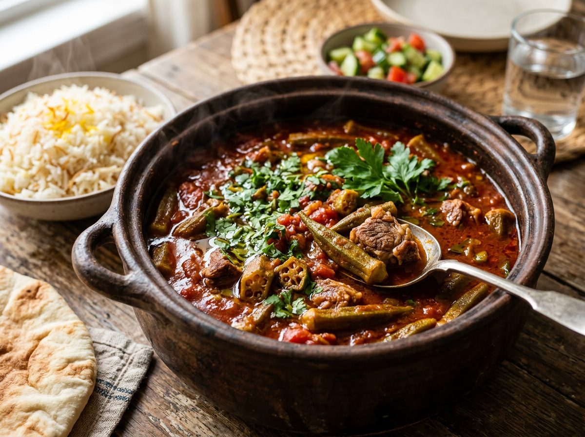 بامية عراقية باللحم