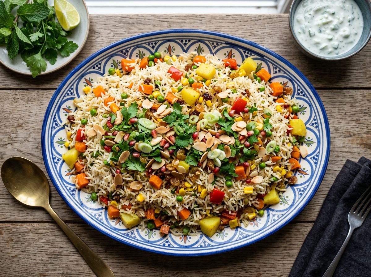 رز عراقي بالخضار المشكلة