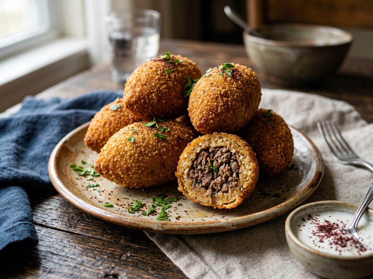 كبة الرز العراقية المقلية