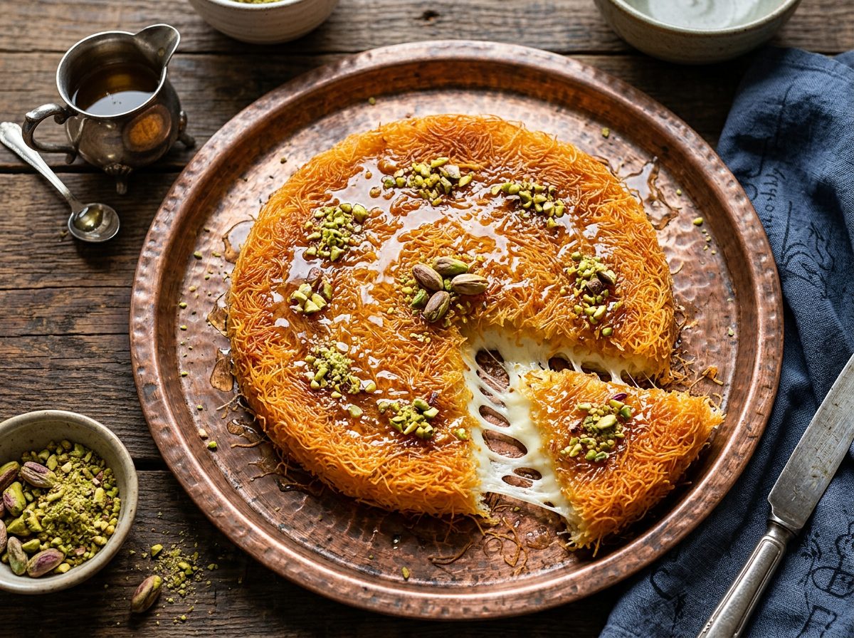 كنافة بالجبن على الصاج